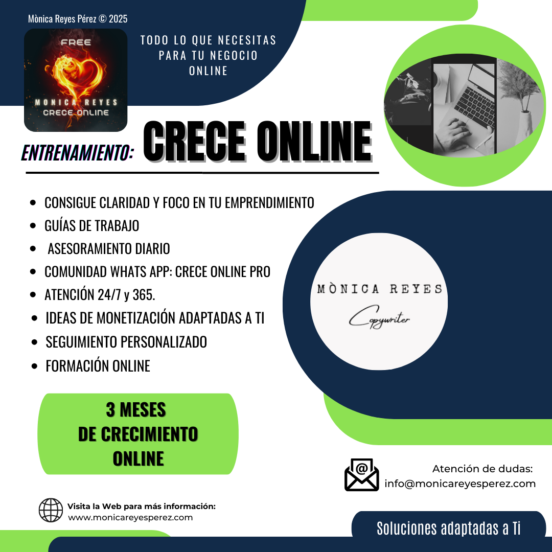 Entrenamiento Crece Online. Monica Reyes